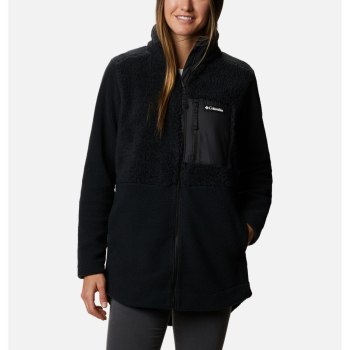 Columbia Ženske Jakne - Lodge Sherpa Full Zip Fleece Crne | HZUB-35489